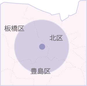 板橋区・北区・豊島区の地図